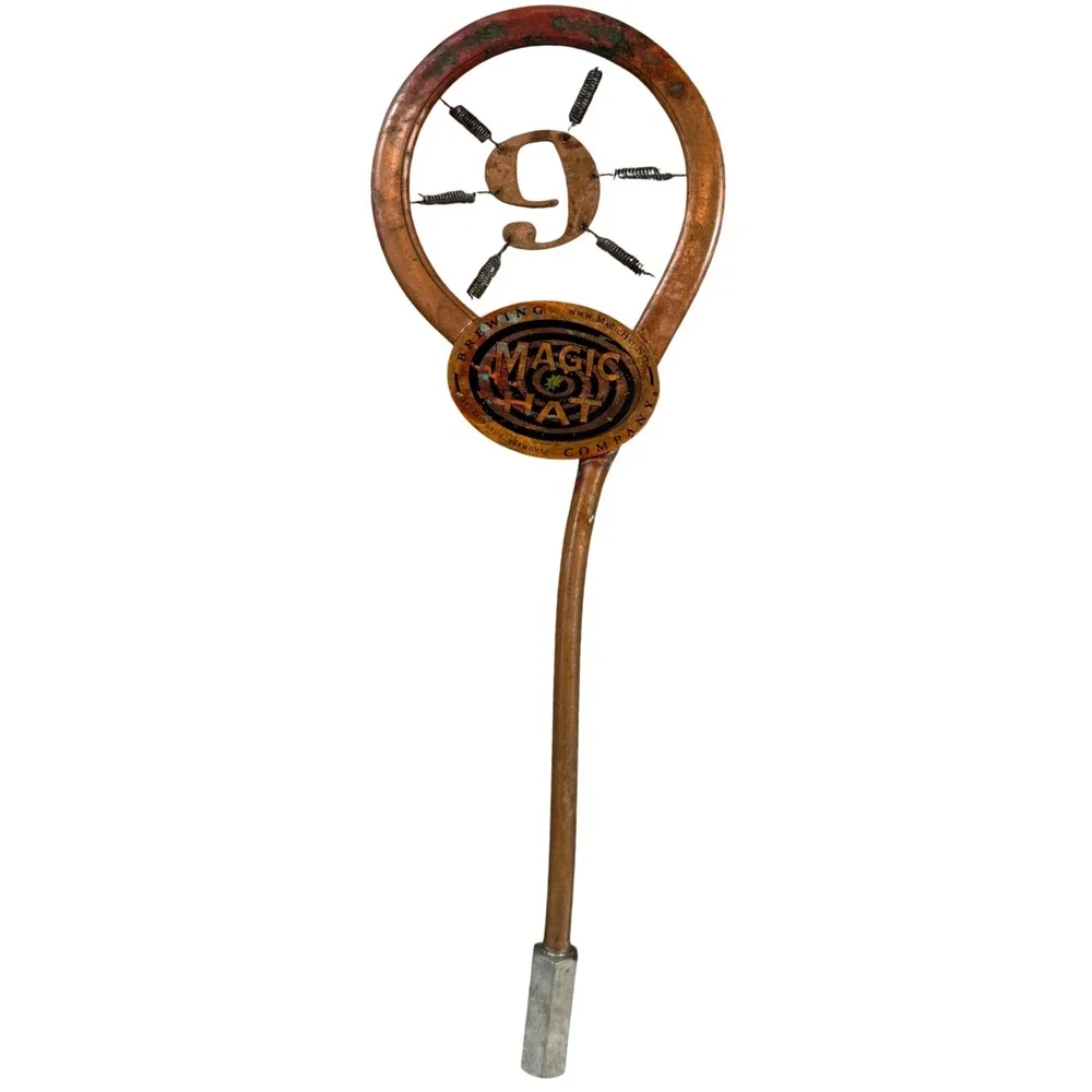 Magic Hat Brewing Company #9 Beer Tap Handle Copper Industrial Rustic Vermont